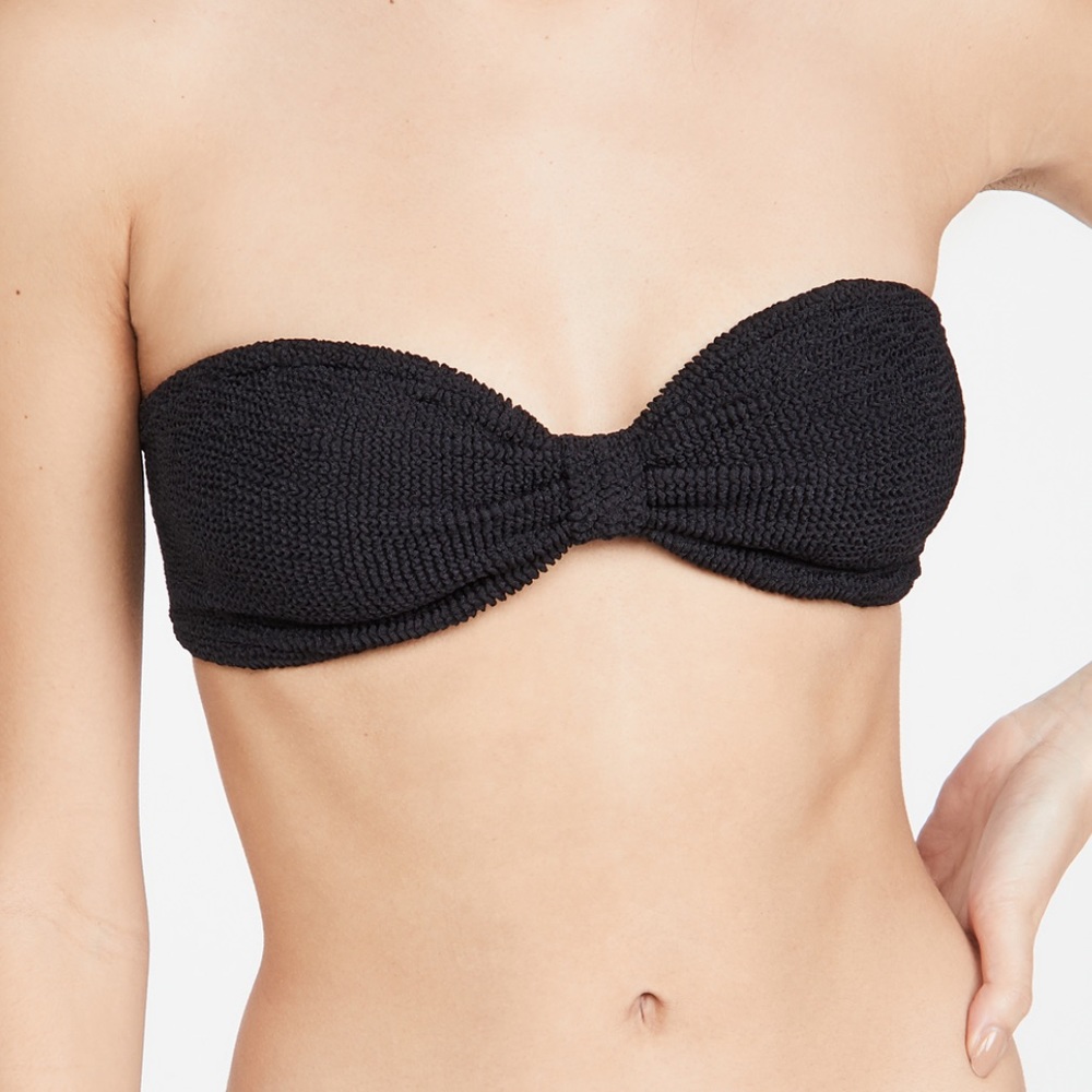 Hunza G black Jean bikini top OS (top only)